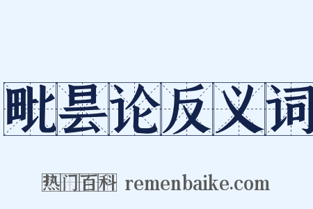 毗昙论反义词是什么意思的图片
